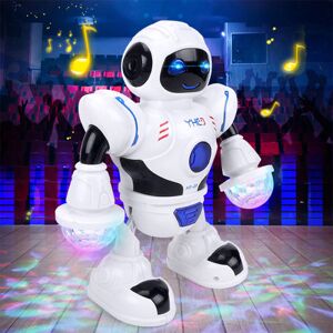 Jettbuying Legetøj til drenge Robot Børn Toddler Robot 2 3 4 5 6 7 8 9 år gammel White one size