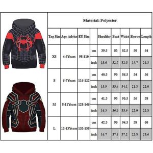 Spider-man: Into The Spider-verse Børn Hættetrøjer Sweatshirt Gwen Venom Spiderman Cosplay-jakke Hætteoverdele Gwen 6-7Years