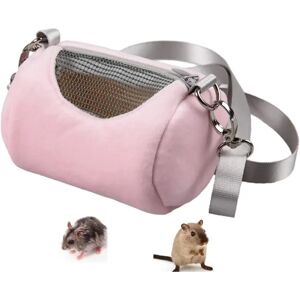 Mwin Hamstertaske Bærbar Cylinder Åndbar udendørstaske, Pink