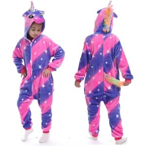 Pegasus Costume Unicorn Pyjamas Onesie Kigurumi Jumpsuit Nattøj Sleepsuit Dress Up (130 cm)