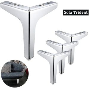 1/4 stk Metalmøbler Sofaben Gør-det-selv-skab Fødder Møbelben Boligindretning Silver 1PC 17cm