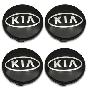 Sort kia bilhjul centerkapsler navkapsel 60mm 4 stk til picanto, rio, forte, ev, soul, ceed