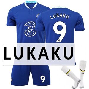 22-23 Chelsea Hjemmefodboldsæt Fodboldtrøje Fodbolduniformer LUKAKU 9 L