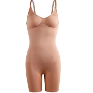 Damsömlösa Shapewear Magkontroll Body Shaper Bekväm for kvinder under klänning SKIN COLOR S M