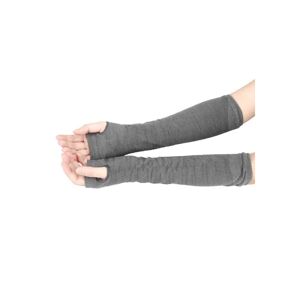 Armvarmere ensfarvet, fingerløs og lang - Grå [35 cm] gray one size