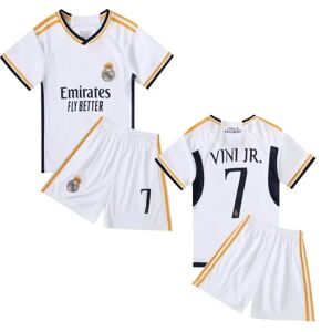 VINI JR No.7 Jerseysæt Real Madrid Træningsskjortedragt til børn Drenge sæson 2023-24 Size 28