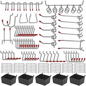 GTA 114 Pegboard Metal Krog Organizer Sortiment Kit Peg Låse til ophængning