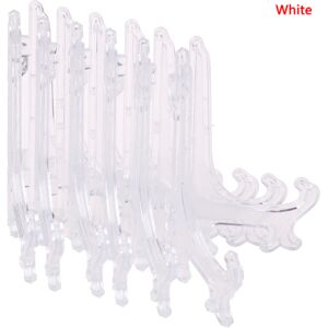 12stk Display Stand Staffeli Pladeholder Billede Fotokunst Plasti White 12Pcs