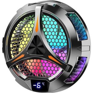 X42 Tablet Radiator Tablet Køler RGB Farverig Belysning 10 cm Magnetisk Halvleder Køler Køleventilator til tablet