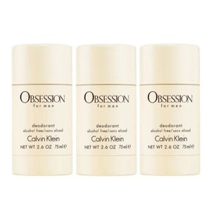 3-pack Calvin Klein Obsession For Men Deostick 75ml White