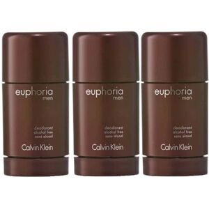 3-pack Calvin Klein Euphoria For Men Deostick 75ml Brown