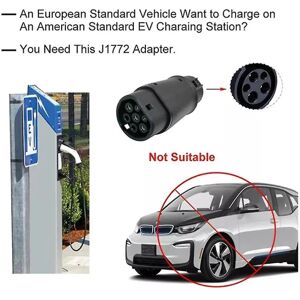 Evse Ev Adapter 32a J1772 Type 1 Til Type 2 Stik Ev Adapter, Elbiler Oplader til køretøjer