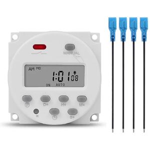 1 sekunds interval 12v digital lcd timerswitch 7 ugentlig programmerbar tidsrelæ programmerer Cn101s