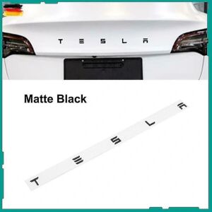 3d mat sort Tesla-bogstaver Trunk Panel Badge