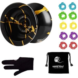 N11 legeret aluminium Professionel Yoyo Uresponsiv Yoyo-bold med taske, handske og 10 strenge