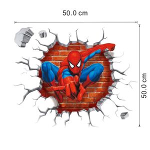 Ny Wall Breaking Spiderman Soveværelse Stue Aftagelig dekorativ vægklistermærke