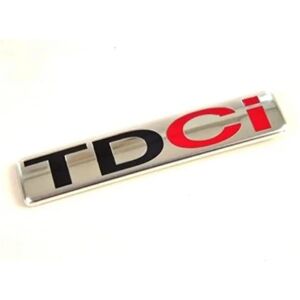 Sort/rød Tdci Bagskærm Front Grill Motorhjelm Badge Emblem B