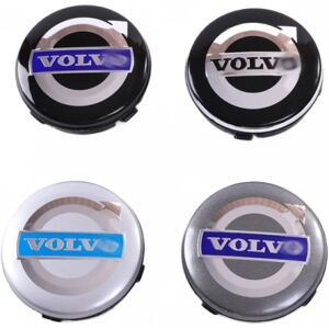 Velegnet til Volvo 64mm hjulnavs centerkappe (4 stk.) Black blue