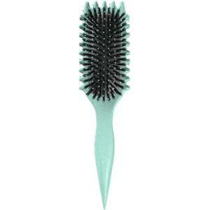 Boar Bristle Nylon Hair Brush Curl Defining Brush GRØN Green