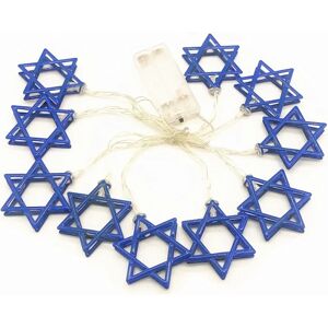 1,65M 10LED Hanukkah Ornament David Star String Lights Blue