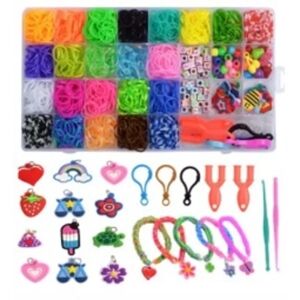 Mobil o Teknik Loom Bands Kit - 1500 stk og masser af tilbehør. Multicolor