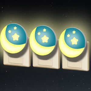 Natlys El-stik, sæt med 3-stjernede natlamper til børn