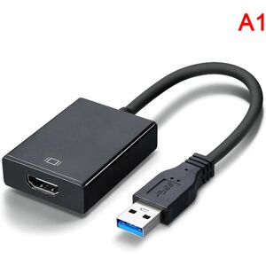 WINE HD 1080P USB 3.0 til HDMI-kompatibel konverter Black