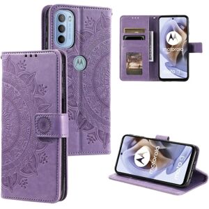 SKALO Moto G31 / G41 Mandala Pung Etui - Lilla Purple