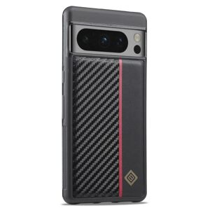 SKALO Google Pixel 8 Pro LC.IMEEKE Carbon Fiber PU Leather Cover Black