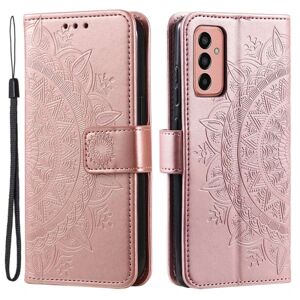SKALO Samsung A14 4G/5G Mandala Flip Cover - Rosa guld Pink gold