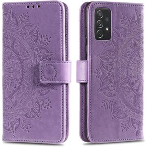 SKALO Samsung A52/A52s Mandala Pung Etui - Lilla Purple