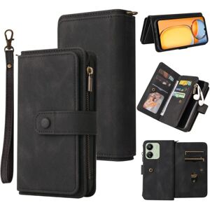 SKALO Xiaomi Redmi 13C 4G Big Wallet 17-RUM Pungetui - Sort Black