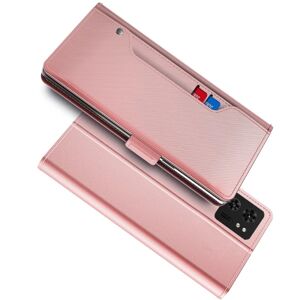 SKALO Motorola Edge 40 5G Kortholder Mirror Flip Cover - Rosa gu Pink gold