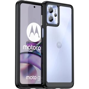 SKALO Motorola Moto G23 4G Transparent TPU Bumper cover - Sort Black