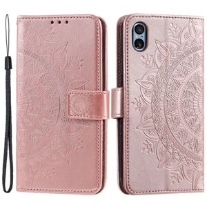 SKALO Sony Xperia 5 V Mandala Flip Cover - Rosa guld Pink gold