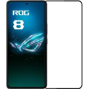 2-PAK SKALO Asus ROG Phone 8 Pro 5G FULL-FIT Hærdet Glas Skærmbe Black