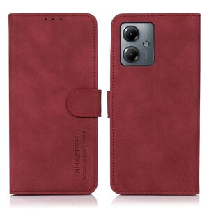 SKALO Motorola Moto G14 KHAZNEH Pungetui i PU-læder - Rød Red