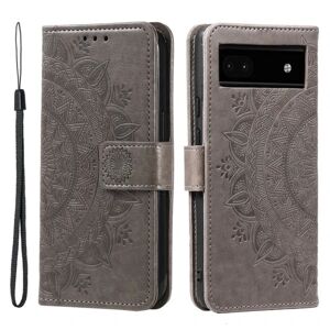 SKALO Google Pixel 7a Mandala Flip Cover - Grå Grey