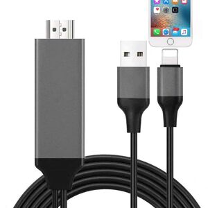 Lightning til HDMI-kabeladapter kompatibel med iPhone-sort