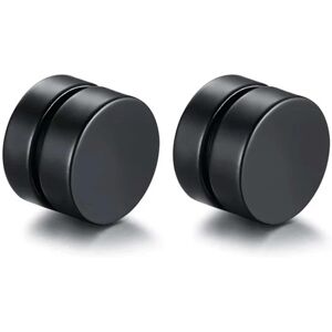 Megabilligt 2-pack Black Magnetic Fake Piercing Ears Forlængde Plug Size Free Text: 12mm 12mm