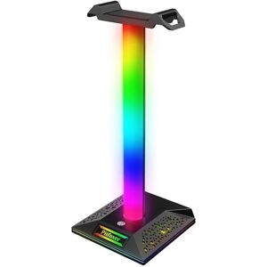 Rgb Gaming Headset Holder Dobbelt USB Port Touch Control Strip Lys Bord Gaming Headset Holder Hang - Perfet