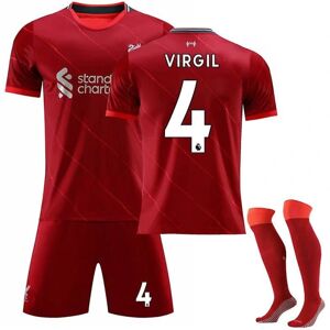 Virgil Van Dijk fodboldtrøjesæt voksen herretrøje 2021-1 Kid28(150-160cm)