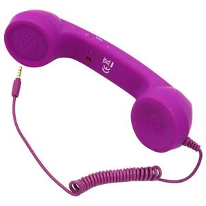 HEET Retro telefonrør 3,5 mm stilfuldt klassisk håndsæt Purple