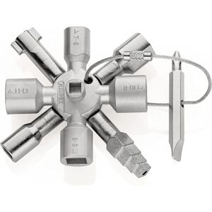 Universal kontrolskåpsnyckel for alle standardskåp og låsesystem (92 mm) 00 11 01