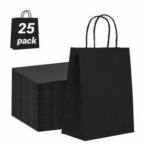25 sorte papirsposer med hanke, 23×8×17