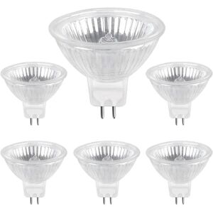 Halogenlampe GU5.3 50W 220V, 680lm Varmvit 2700K Dimbar, MR16 halogenspotlampa, 6 st.