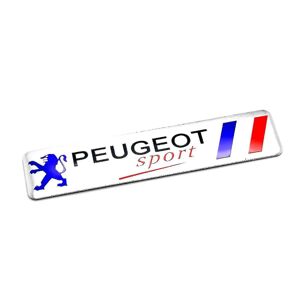Sølvkrom Peugeot Sport Badge Emblem 120mmx 25mm
