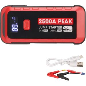 LD Bilbatteri Jump Starter 2500A 25800mAh USB Hurtigopladning LCD Display Bærbar Jump Starter til 12V køretøj Camping ++