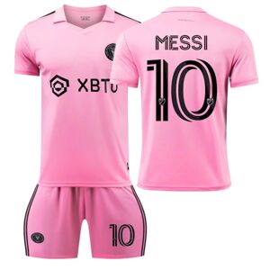 Fodboldtrøje New Messi Jersey Inter Miami Youth Herre hjemmetrøje No. 10 26(140-150cm)