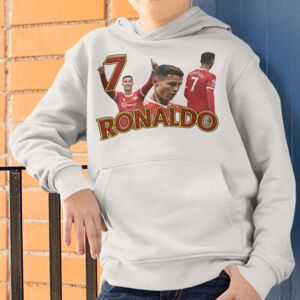 Highstreet Ronaldo Hoodie Ash Hoodie vender tilbage til Manchester United Red 152cl 12-13år